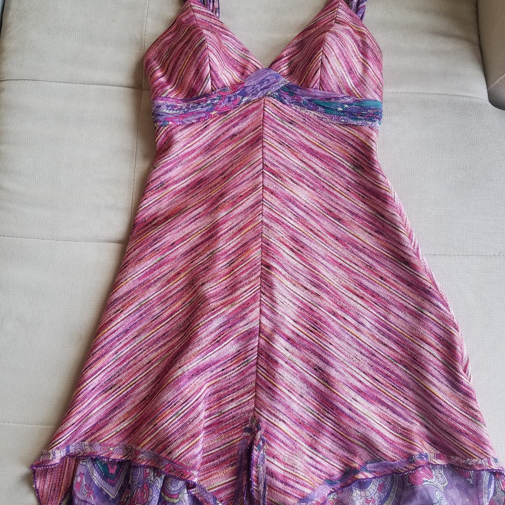 Pink and gold cocktail dress